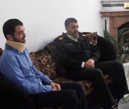 دیدار فرمانده ناجا مازندران با یکی از مصدومان راهور
