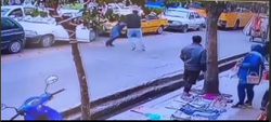 فیلم| بازداشت مرد عصبانی به دلیل کتک زدن راننده خانم در صحنه تصادف + فیلم