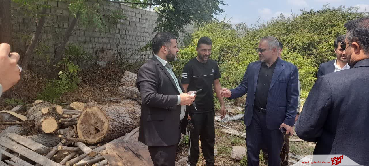 نظارت دادستان مرکز مازندران بر دپوی چوب و پارکینگ وسایل توقیفی ساری