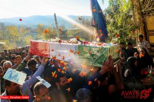 وداع باشکوه مردم ملاخیل نکا با شهید گمنام در همایش «مادران آسمانی»