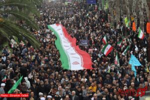 ساری در ۲۲ بهمن ۱۴۰۴؛ خیابان‌ها مملو از مردم شد